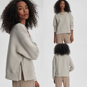 Varley Silver Grey Addelyn Sweat Size Medium